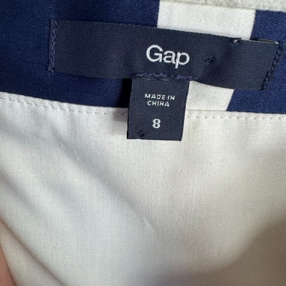 GAP Blue and White Strapless Sundress Casual Resort Wear - Picture 6 of 8